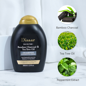 Shampooing antipelliculaire au charbon de bambou <span class=keywords><strong>Disaar</strong></span> Shampooing à l'huile d'arbre à thé Contrôle de l'huile de menthe poivrée Anti-démangeaisons Shampooing moelleux pour cheveux gras - Product Image 4