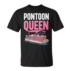 Camiseta Pontoon Queen para mujer, diseño de barco rosa con diseño de capitán de barco - Product Image 1