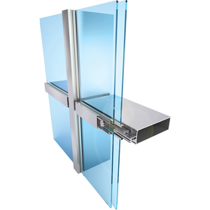 Muro Cortina de Vidrio Moderno para Fachada de Edificio con Perfil de Aluminio, Vidrio Templado Low-E, Aislamiento Térmico y Resistente al Fuego - Product Image 1