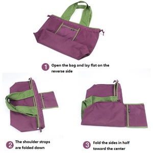 Sacs d'épicerie pliables écologiques de haute qualité pour supermarché, sacs de courses portables enroulables, promotion fournisseur - Product Image 3