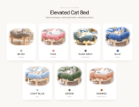 Chaise longue pour chat en bois massif robuste, lit surélevé de luxe pour chat d'intérieur, coussin moelleux, tendance, toutes saisons, écologique