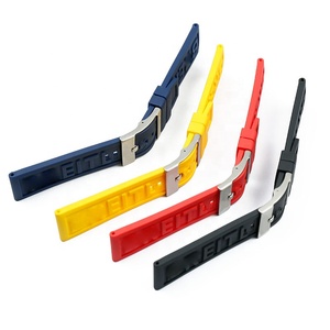 Correa de reloj de goma blanda roja, naranja y azul al por mayor, correa de reloj de silicona de 22mm y 24mm para <span class=keywords><strong>Breitling</strong></span> Super Ocean <span class=keywords><strong>Watch</strong></span> Avenger - Product Image 6