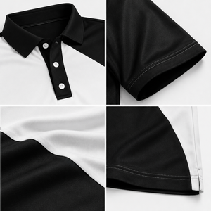 Camiseta de Golf Personalizada con Bloques de Color para Hombre, de Secado Rápido y Elástica, Fabricante de Ropa de Golf OEM ODM de Marca Privada - Product Image 3