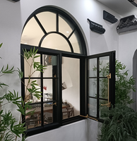 Ventanas francesas Ventanas de arco francés de alto rendimiento Buen diseño Low-E Mantenimiento Cocina Exterior exterior