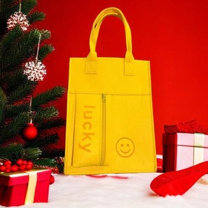 Borsa tote personalizzata con logo per studenti universitari, borsa verticale porta documenti in feltro, borsa a tracolla per la spesa con tasca esterna - Product Image 6