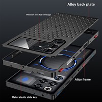 Pour Red Magic 11 Pro/11S Pro+ Étui de téléphone en métal avec dissipation de chaleur et protection anti-chute avec version bouton d'épaule