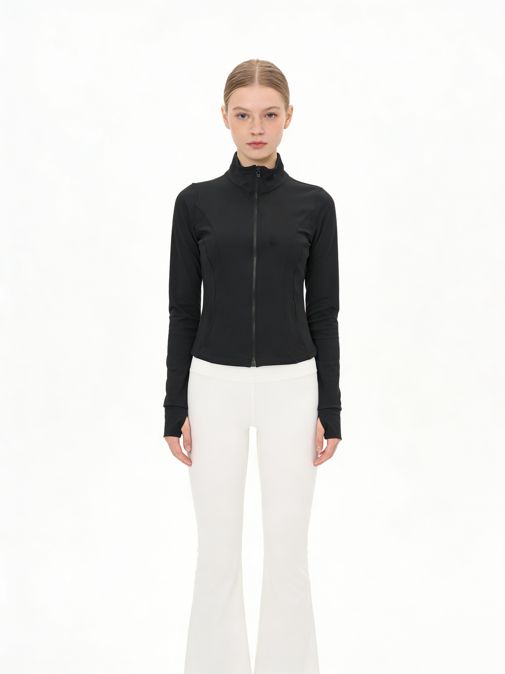 Latest Design Yoga Jacket High Quality Gym Clothing Women Unisex Skinny Fit Long Sleeve Full Zip Lightweight Breathable