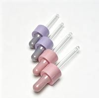 Pipette compte-gouttes en plastique de 1 ml pour huiles essentielles avec bouchon à vis, embout droit et tête en TPU pour pots