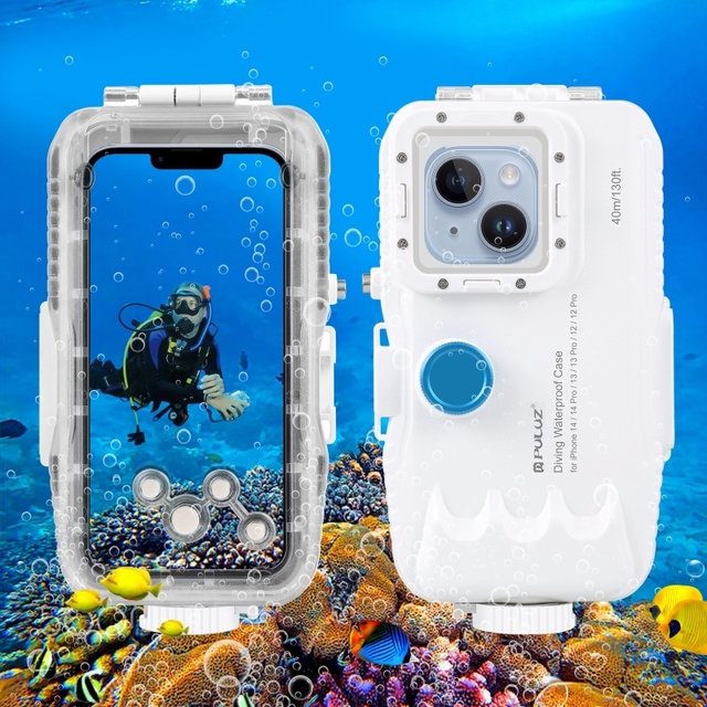 Dropshipping PULUZ Waterproof Diving Case for IPhone Phones for Apple Smartphone With One Key Shooting 40m/130ft Waterproof Case