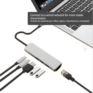 <span class=keywords><strong>Adaptador</strong></span> Multipuerto USB C <span class=keywords><strong>6</strong></span> en 1 con Ethernet RJ45 y <span class=keywords><strong>HDMI</strong></span> 4K para Laptop, Tablet y Switch - Product Image 4