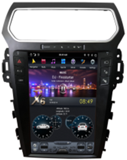 Автомобильный DVD-навигатор 12,1 дюйма в стиле Tesla Android 9,0 для Ford Explorer 2011-2016 (SYNC 2/3) 4 + 32 Гб Встроенный карplaye