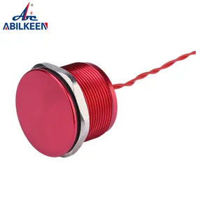 22mm A flat round 5A LED momentary alternate stainless steel meter waterproof reset piezo switch