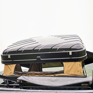 Палатка на крышу автомобиля ADA PS-160, всесезонная, на 2 человека, жесткий корпус, алюминий, водонепроницаемый Оксфорд, с лестницей, быстрое автоматическое раскрытие, черное покрытие - Product Image 4
