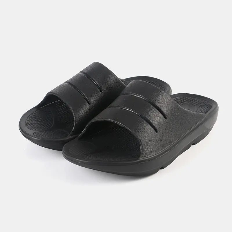 Arch Flip-flops Set Feet Casual Thick Bottom Shock Absorption Non-slip Simple Outdoor Flat Home Beach Black Fashion