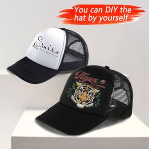 Ultrafun 12 Pack Fashionable Curved <b>Trucker</b> <b>Hat</b> Summer Mesh 3D Embroidery 100% Polyester Baseball <b>Hats</b> Adjustable for Men <b>Women</b> - Product Image 4