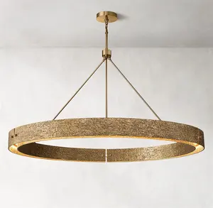 Modern Luxury Led Pendant Lights For Home Decor Fixtures Brass Restoration Chandeliers