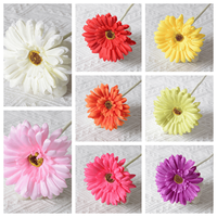 Hermosa Flor Artificial de Gerbera, Flor de Seda Individual para Decoración de Hotel, Boda, Hogar, Sala de Estar, Manualidades, Venta al por Mayor