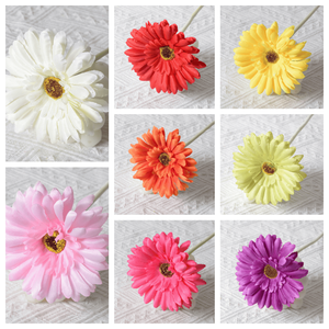 Magnifique Fleur Artificielle en Soie Gerbera Daisy pour Hôtels, Mariages, Décoration de Maison, Salon, DIY, Vente en Gros - Product Image 4