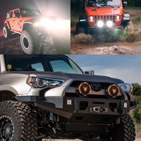 LIGHTFOX - Foco LED Todoterreno de 7 Pulgadas con DRL Integrado, Alta Potencia, Súper Brillante, para 4x4