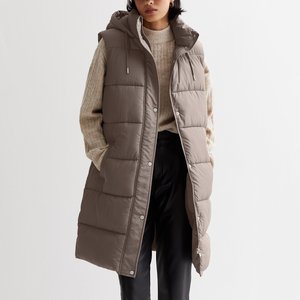 Gilet matelassé léger pour <span class=keywords><strong>femme</strong></span> avec logo personnalisé, veste courte d'hiver sans manches, gilet fin ajusté à col montant, fermeture éclair intégrale, vêtement d'extérieur - Product Image 2