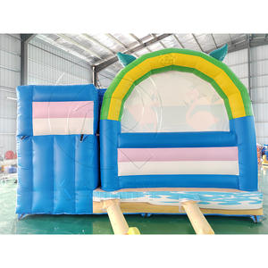 Castillo Inflable Grande con Tobogán, Combo de Juegos Inflables Comerciales con Tobogán, Flamingo Inflable con Tobogán - Product Image 5