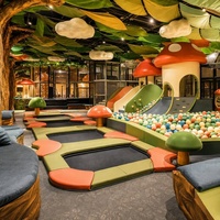 Aire de jeux souple pour enfants Mushroom Forest certifiée ASTM/CE/EN1176 pour les aires de jeux intérieures et les centres commerciaux, en PVC