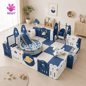 Parc de jeux portable et pliable pour bébés et tout-petits, clôture de sécurité pour enfants, aire de jeux extérieure, centre éducatif ludique - Product Image 1