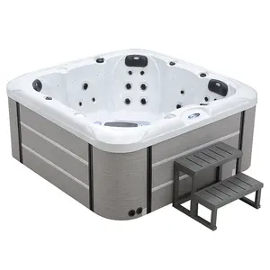 Acrylic bồn Spa freestanding bồn tắm máy bay phản lực mini hồ bơi 304 thép không gỉ hiện đại massage ngoài trời sexy Nhật Bản bồn tắm trung tâm