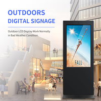 55/65/75 pouces IP65 Totem debout extérieur Wifi LCD publicité écran d'affichage de signalisation numérique