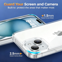 Coque de téléphone transparente adaptée à l'iPhone 18promax, anti-chute et anti-jaunissement, motif personnalisable