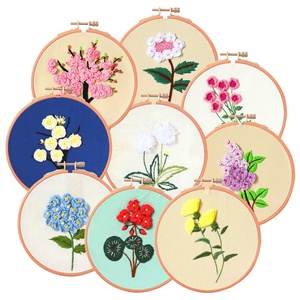 Green Plants Flower DIY Embroidery Kits Needlework Cross Stitch Handmade Sewing Craft Wall Paintings Art Home Decoration