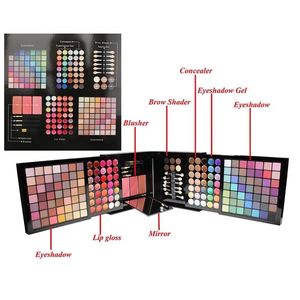 Ensemble de maquillage tout-en-un multicolores 177 pièces, fards à paupières mats et scintillants, rouge à lèvres miroir, anticernes, blush, poudre, coffret de maquillage. - Product Image 3