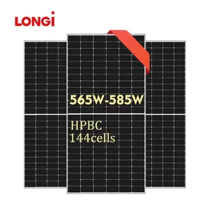 Longi 최고의 도매 전체 블랙 565W Hi-MO6 LR5-72HTH 하프 컷 셀 태양 전지 패널 고급 기술