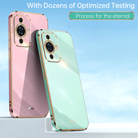 En gros 6D Placage Or Bord TPU Antichoc Cas avec Porte-Anneau pour Huawei Nova 11 Pro Téléphone Cas