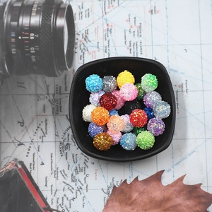 แฟชั่นผสม100ชิ้นสร้อยข้อมือ DIY ต่างหูพวงกุญแจปากกาเสน่ห์หลวม spacer spetti 16มม. ลูกปัดอะคริลิ - Product Image 3