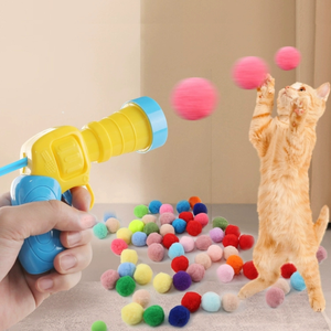 31 adet kedi topu oyuncak başlatıcısı tabancası komik interaktif kedi topları Fetch oyuncak tabanca atıcı - Product Image 1