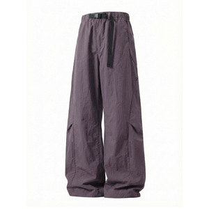 Pantalones <span class=keywords><strong>de</strong></span> escalada y pesca para hombre, estilo streetwear, <span class=keywords><strong>de</strong></span> pierna ancha, holgados, color caqui, <span class=keywords><strong>de</strong></span> nailon ligero para senderismo - Product Image 5