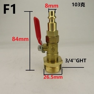 Copper RV Air Blower Adapter Quick Connect Plug Threaded Square Shape Durable Manual Control For Camping Trailers - Product Image 4