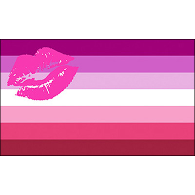 Kiss lesbian flag