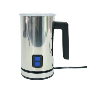 Klassischer automatischer 4-in-1-Milchschäumer und Dampf garer aus rostfreiem Stahl Modernes rundes Design Umwelt freundlicher Cappuccino-Hersteller - Product Image 6