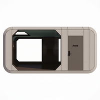 Conteneur de bureau modulaire de luxe de 20 ou 40 pieds, maisonnette préfabriquée portable, mini-cabane