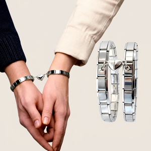 New Arrival Italian Ball Magnetic Charm Platinum Plated Women's Bracelet <b>Set</b> Couples DIY Modular Link <b>Valentines</b> <b>Gift</b> OEM - Product Image 1