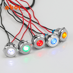 ABEI Blau Rot Grün Gelb Weiß 12 v1 Leucht lampe 16mm konkave Metall-LED-Anzeige lampe für Auto - Product Image 5