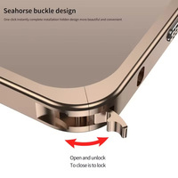 Nouvelle Arrivée : Coque de Protection en Alliage d'Aluminium avec Sangle de Maintien et Dissipation Thermique pour iPhone 16 Pro Max, 15 Plus, 14, 13, 12, 11