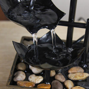 Fontaine d'eau intérieure créative, décoration d'eau qui coule relaxante, fontaine d'eau décorative à 3 niveaux <span class=keywords><strong>pour</strong></span> le salon - Product Image 6