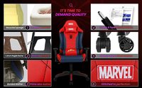 Marvel Avengers Chaise de jeu Bureau Araignées Homme Ordinateur Chaises de course Adultes Gamer Ergonomique Jeu Gamer Chaise Rouge