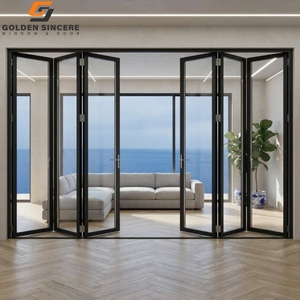 Puerta Plegable de Vidrio de Fabricación China GS, Puerta Plegable de Aluminio con Vidrio LowE - Product Image 4