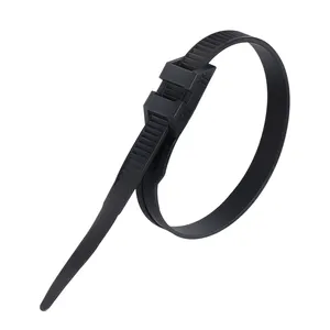 High quality low price black UV protection double lock cable tie