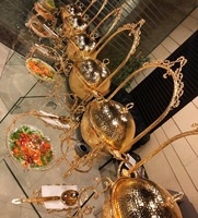Plat de service rond en acier inoxydable de grande capacité pour hôtel, mariage, restaurant, buffet, chauffe-plats, vente de matériel de restauration