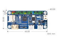 Carte RP2040-PiZero Raspberry Pi-MCU double cœur Waveshare avec interface DVI pour projets Python/C ++
